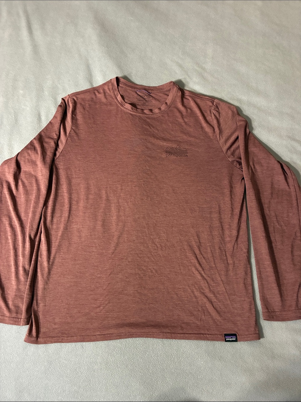 Patagonia Men's Long-Sleeve Crew in Rusty Red